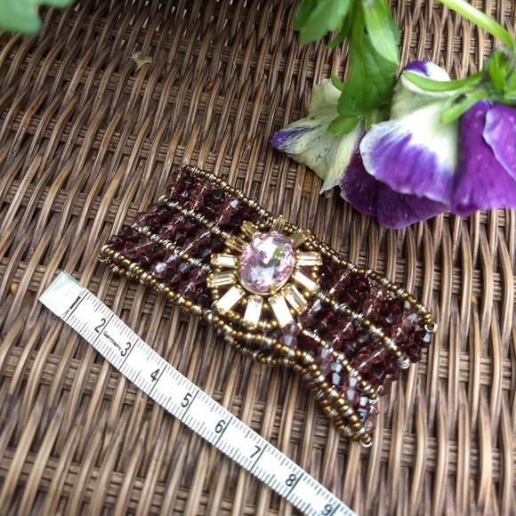 3/$25 vintage y2k red bronze 'crystal' sparkly stretchy bracelet🎈HOST PICK x2🎈 - Picture 4 of 6